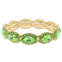 RHINESTONE BEZELED CRYSTAL STRETCH BRACELET
